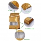 5 pcs High Quality Laser Foil Quad Seal Food Bag Golden Pet Food Pouches with Window